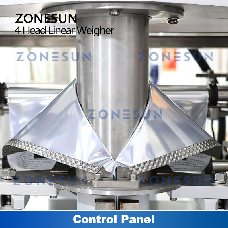 ZONESUN ZS-PL420S 4 Heads Granule Feeding Weighing Filling Vacuum Sealing Machine