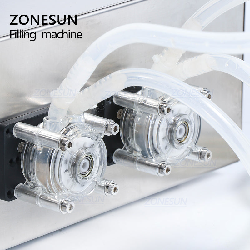 ZONESUN 2 Nozzles Peristaltic Pump Liquid Filling Machine