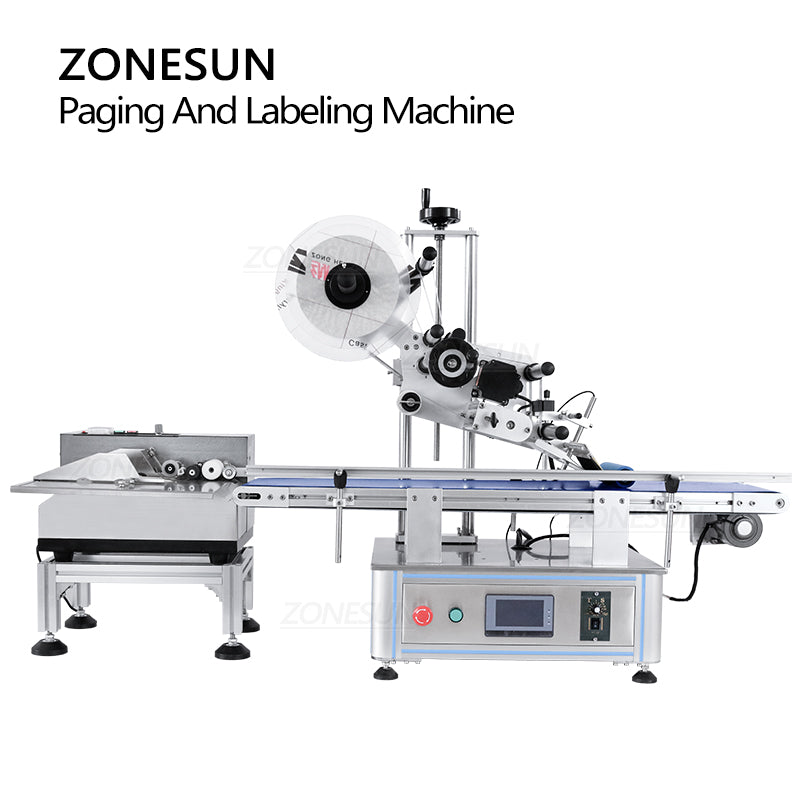 ZONESUN ZS-TB180PBF Máquina automática de paginación y etiquetado de papel plano 