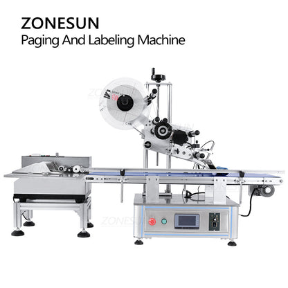 ZONESUN ZS-TB180PBF Máquina automática de paginación y etiquetado de papel plano 