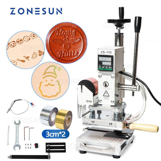 ZONESUN ZS-100 5x10cm Manual Hot Foil Stamping Machine