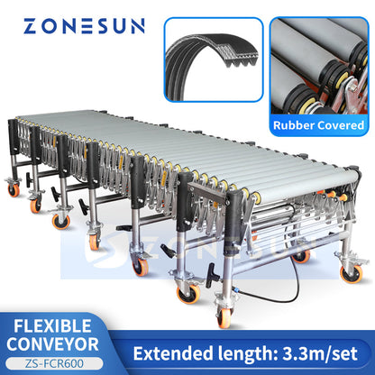 Expandable roller conveyor