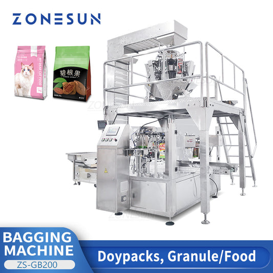 ZONESUN ZS-GB200 Máquina de sellado, llenado, alimentación y pesaje de gránulos 