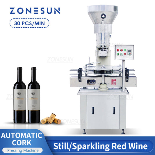 ZONESUN ZS-DSJ2 Máquina automática para tapar botellas de vino tinto con corcho 