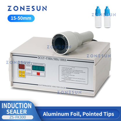 ZONESUN FK-300 Máquina de sellado por inducción de película de papel de aluminio de 15-55 mm 