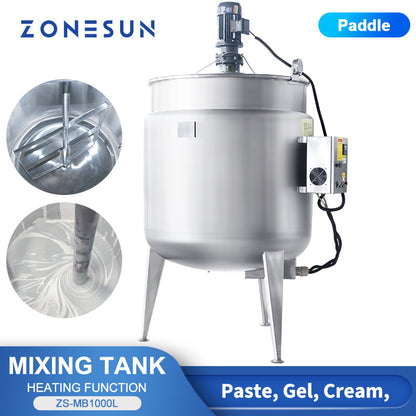 Tanque de calentamiento y mezcla de pasta de acero inoxidable ZONESUN ZS-MB1000L 