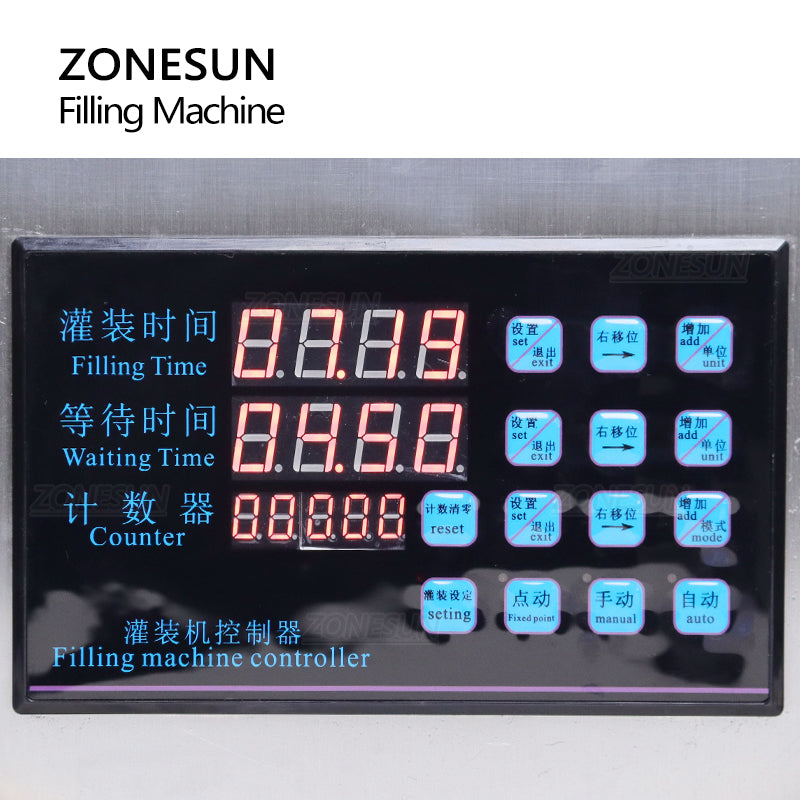 ZONESUN ZS-YTPPR2 Semi-automatic 2 Nozzles Peristaltic Pump Liquid Filling Machine