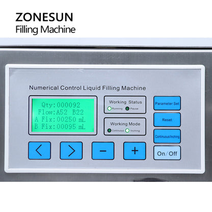 ZONESUN ZS-MPZ2 Semi-automatic 2 Nozzles Magnetic Pump Liquid Filling Machine