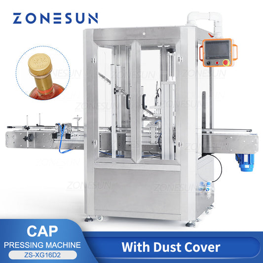 ZONESUN ZS-XG16D2 Máquina automática de prensado de tapas con cubierta antipolvo