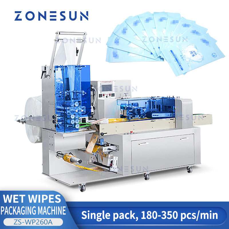 ZONESUN ZS-WP260A Automatic Single Pack Wet Wipes Making Sealing Machine