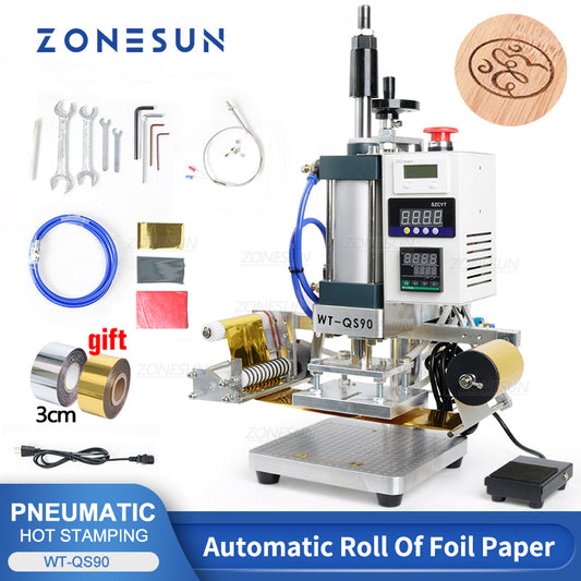 Máquina de estampado en caliente neumática ZONESUN WT-QS90 