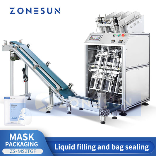 ZONESUN ZS-MS2TGF Full Automatic 2 Nozzles High Speed Liquid Filling And Sealing Machine