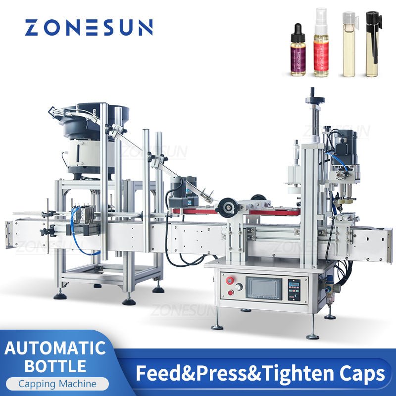 ZONESUN ZS-XG1870P Automatic Capping Machine with Cap Unscrambler Production Line