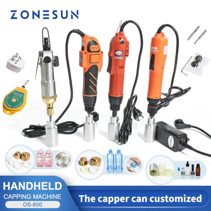 ZONESUN Electric Pneumatic Manual Capping Machine Set