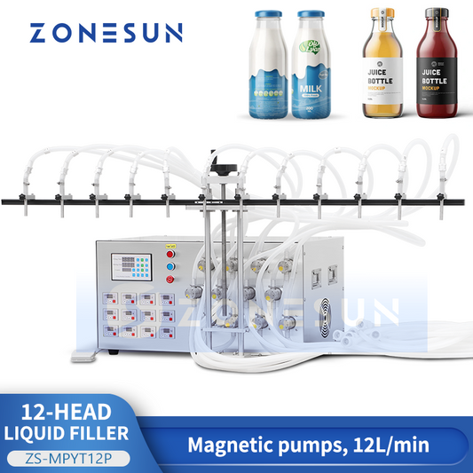 ZS-MPYT12P Semi Automatic Magnetic Pump Liquid Filling Machine