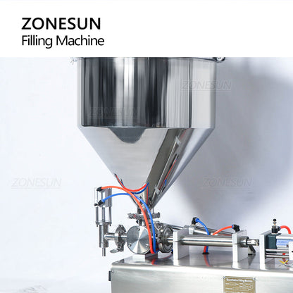 ZONESUN ZS-GTPC1 Pneumatic Paste&Viscous Liquid Filling Machine with Conveyor