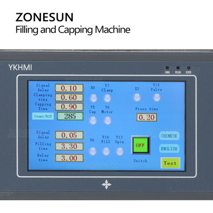 ZONESUN ZS-AFC1T Automatic Rotary Liquid Peristaltic Pump Filling and Capping Machine