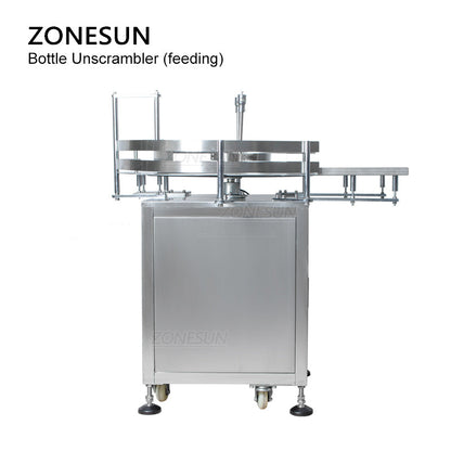 ZONESUN ZS-FAL180P2 Llenadora de líquidos, tapadora y etiquetadora de botellas redondas