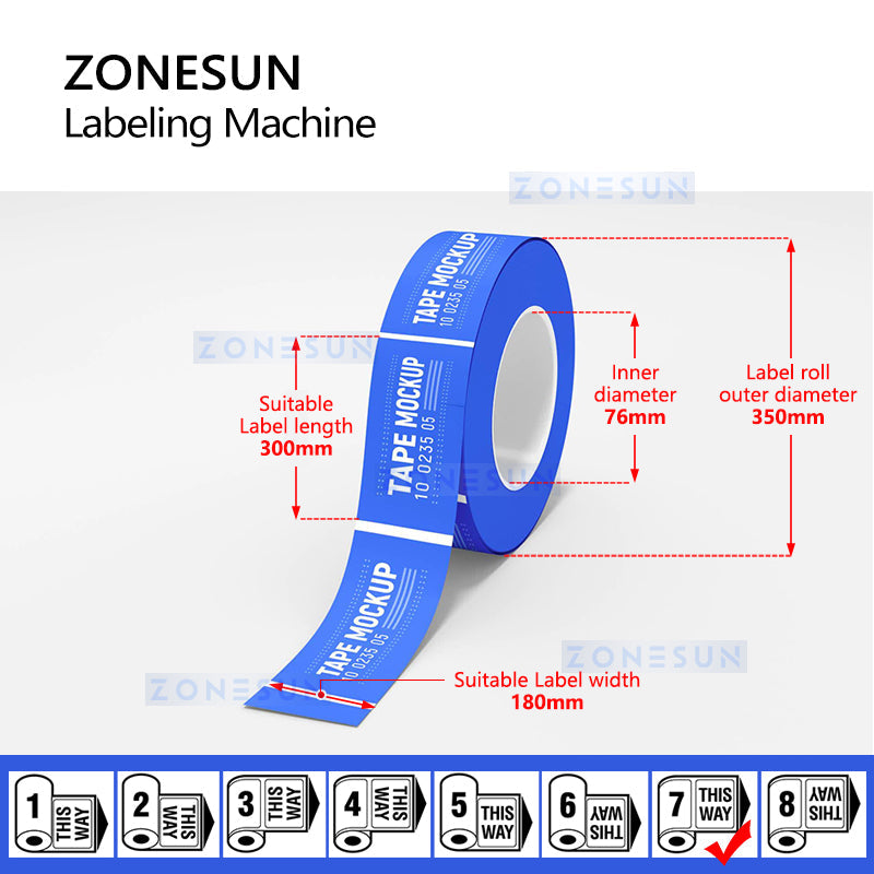 ZONESUN ZS-TB150P2 Automatic Flat Surface Labeling Machine