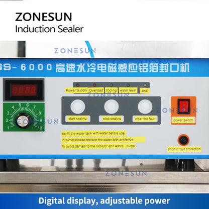 ZONESUN ZS-FK6000 Water-cooling Induction Aluminum Foil Sealing Machine