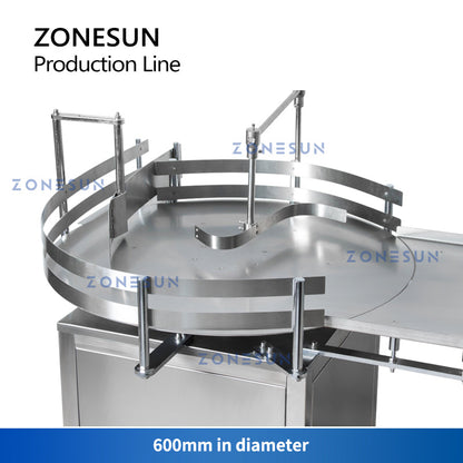 ZONESUN ZS-FAL180D6 4 boquillas bomba magnética tapa de llenado de líquido atornillado línea de producción de etiquetado de botellas redondas 