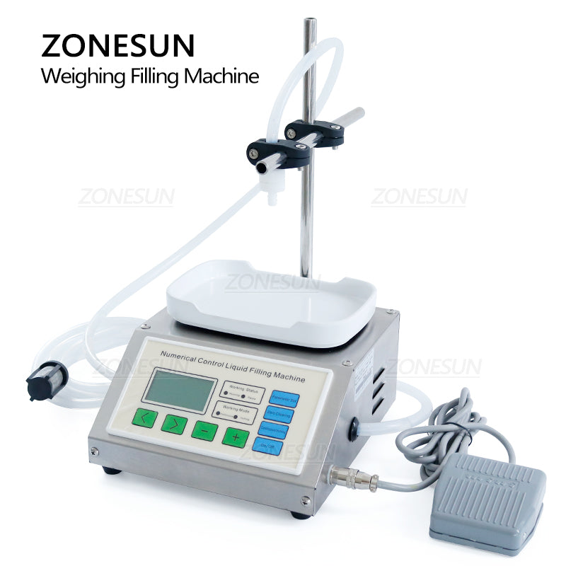 ZONESUN ZS-DP611W Semi Automatic Diaphragm Pump Liquid Weighing Filling Machine