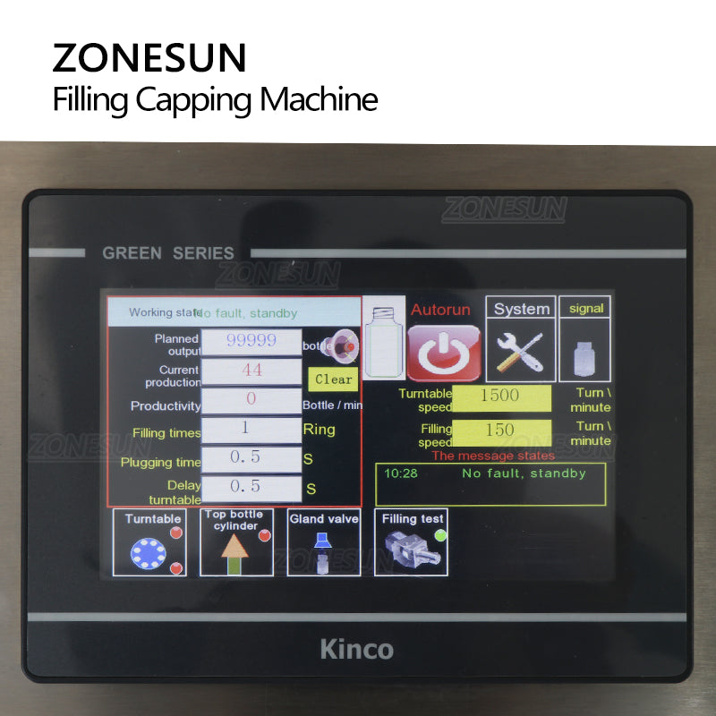 ZONESUN ZS-AFC1CP Máquina rotativa de llenado y tapado de líquidos con bomba de cerámica 