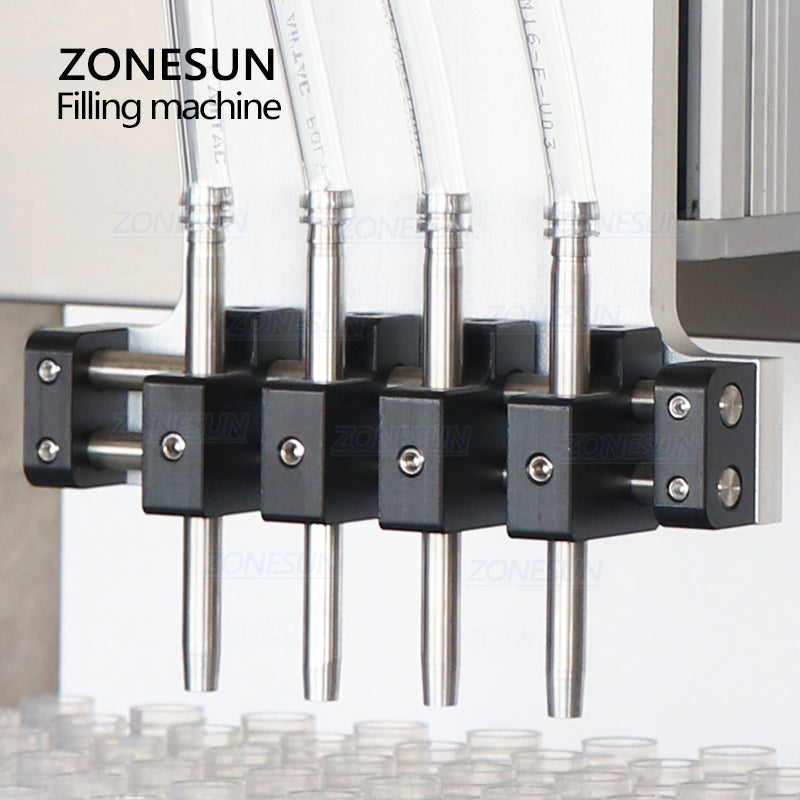 ZONESUN ZS-XYZ4 4 Nozzles Ceramic Plunger Pump Liquid Filling Machine