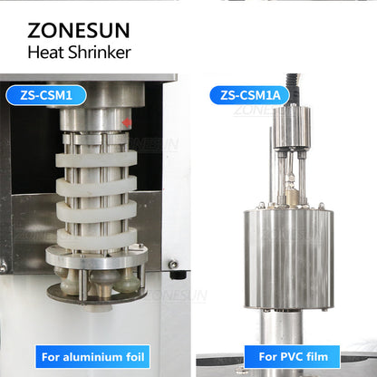 ZONESUN ZS-CSM1 Máquina automática de sellado termorretráctil de tapa de cuello de botella 