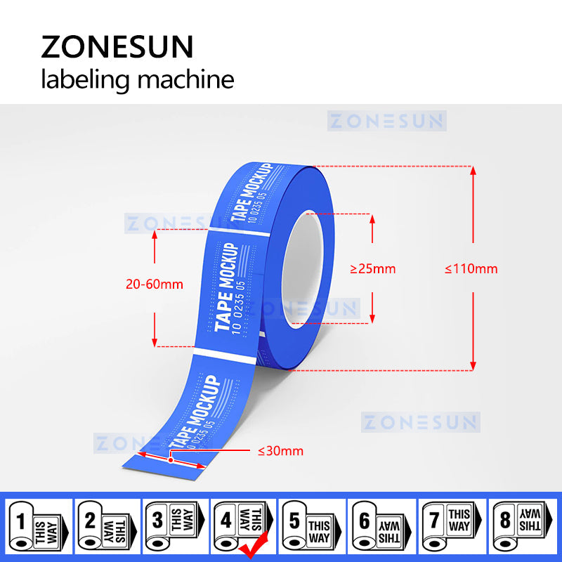 Máquina etiquetadora de etiquetas de precio de superficie plana manual ZONESUN