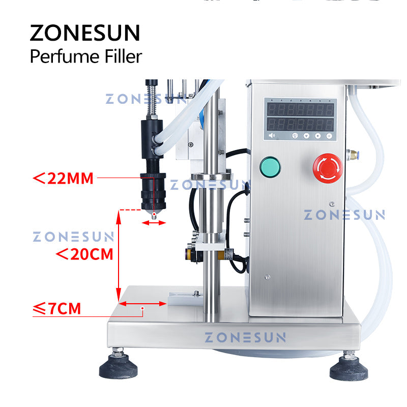 ZONESUN ZS-YTZL500S Pneumatic Vacuum Single Nozzle Perfume Liquid Filling Machine