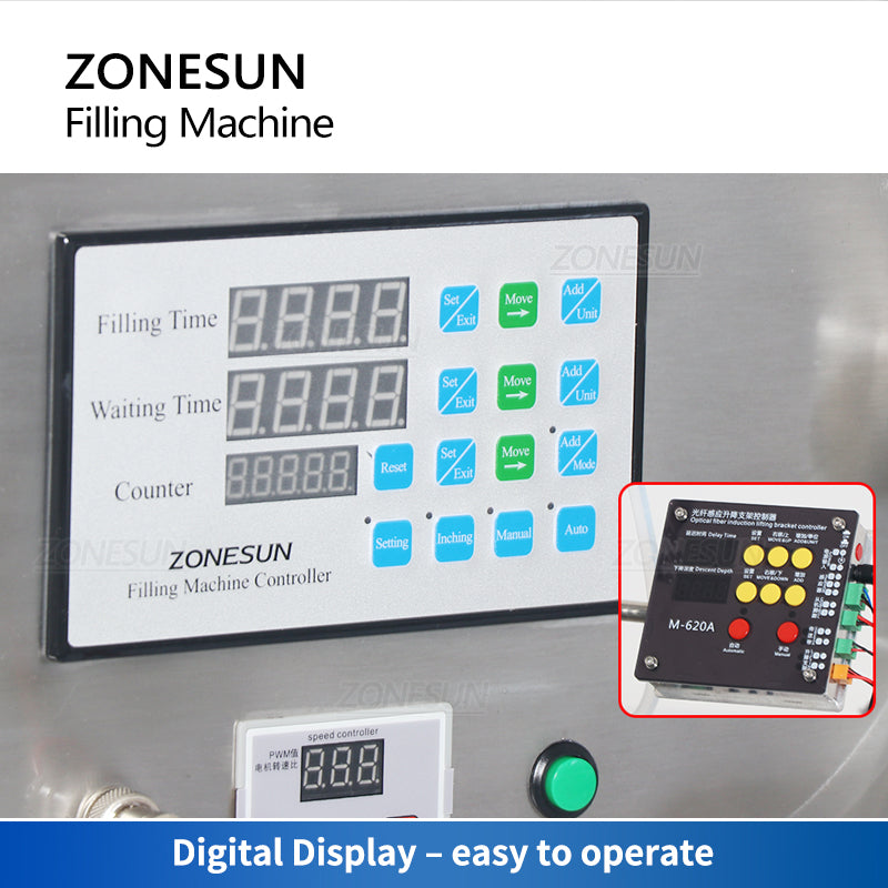 ZONESUN ZS-DTMP1D Boquilla de buceo individual Bomba magnética Máquina de llenado de líquidos con transportador