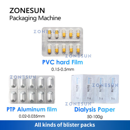 ZONESUN ZS-DPPA Líquido automático / Pasta / Máquina de sellado de blíster de llenado de material irregular