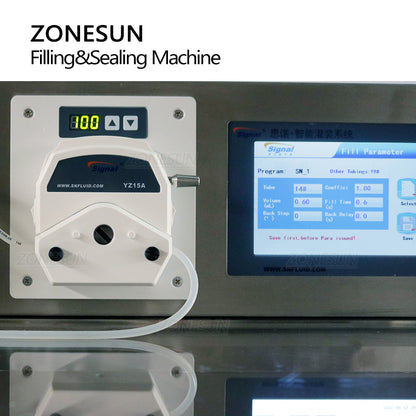 Máquina de llenado y sellado de líquidos con bomba peristáltica de tubo de tiras monodosis ZONESUN ZS-FS120