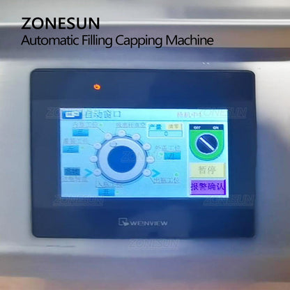 ZONESUN ZS-AFC20 Botella de penicilina automática Bomba peristáltica Máquina de llenado y tapado de líquidos con alimentador de tapas 