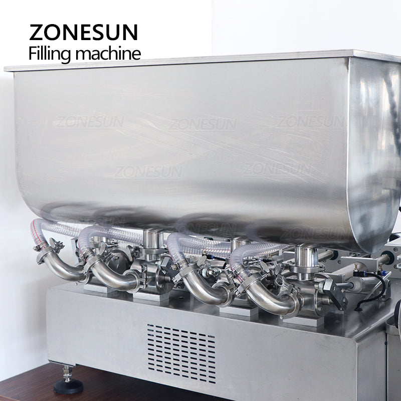 ZONESUN ZS-DTGT4T Pneumatic 4 Nozzles Paste Liquid Filling Machine