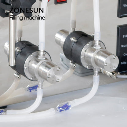 ZONESUN ZS-YG2 2 Nozzles Magnetic Pump Liquid Filling Machine