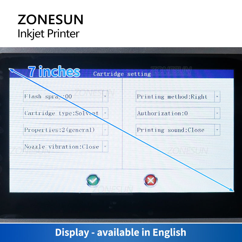 Máquina de codificación de fecha de inyección de tinta de mesa ZONESUN ZS-TIP127 