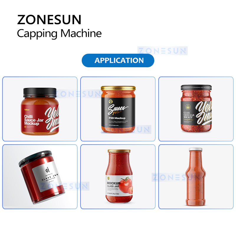 ZONESUN ZS-XG440T Servo Motor  Capping Machine with Cap Elevator