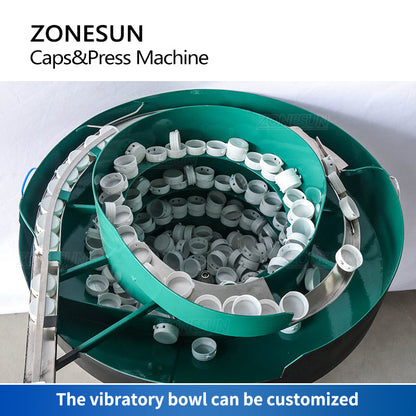 ZONESUN ZS-XG1870G Automatic Cap Pressing Machine With Cap Feeder