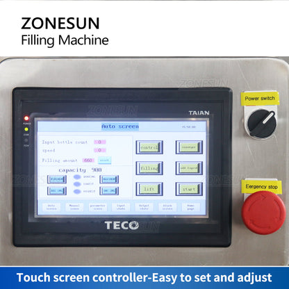 ZONESUN ZS-SV4HS 4 Nozzles Servo Piston Pump Liquid Filling Machine