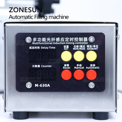 ZONESUN ZS-DTYT2L Pneumatic 2 Nozzles Piston Liquid Filling Machine With Conveyor Belt