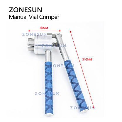 ZONESUN ZS-PBC1 13/15/18/ 20mm Máquina de tapado de perfume manual de acero inoxidable