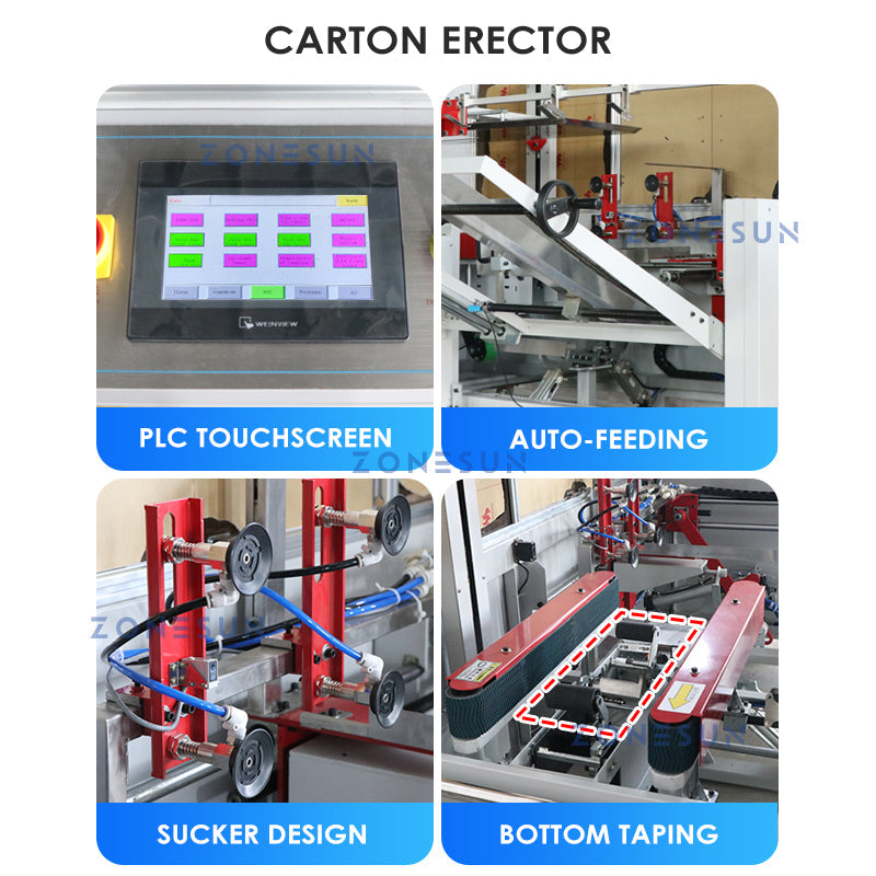 Línea de producción de sellado automático de cartón ZONESUN ZS-CSPM1