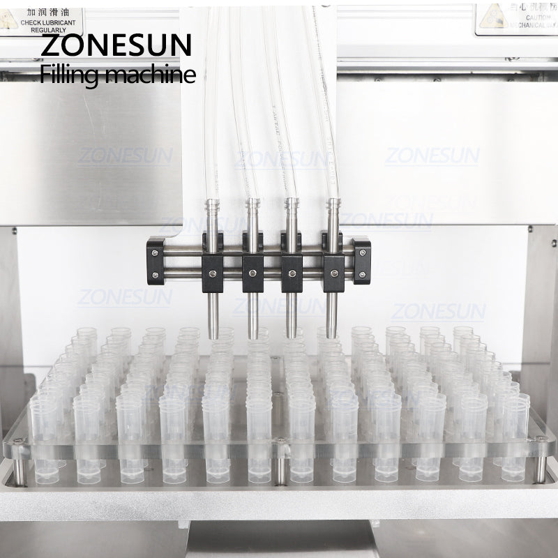 ZONESUN ZS-XYZ4 4 Nozzles Ceramic Plunger Pump Liquid Filling Machine