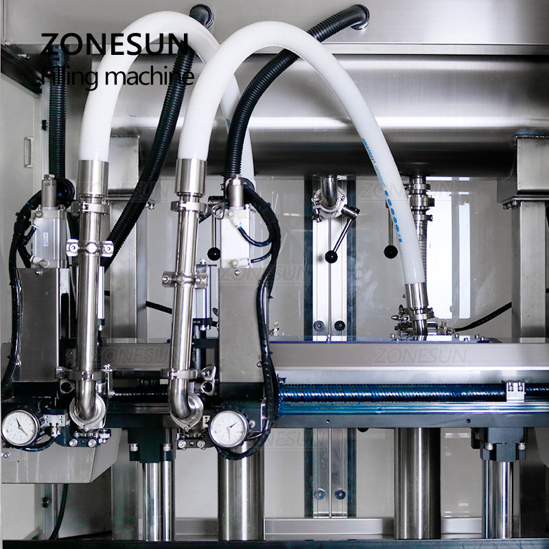 ZONESUN ZS-VTPF2 Automatic Double Tracking Heads Paste Liquid Filling Machine