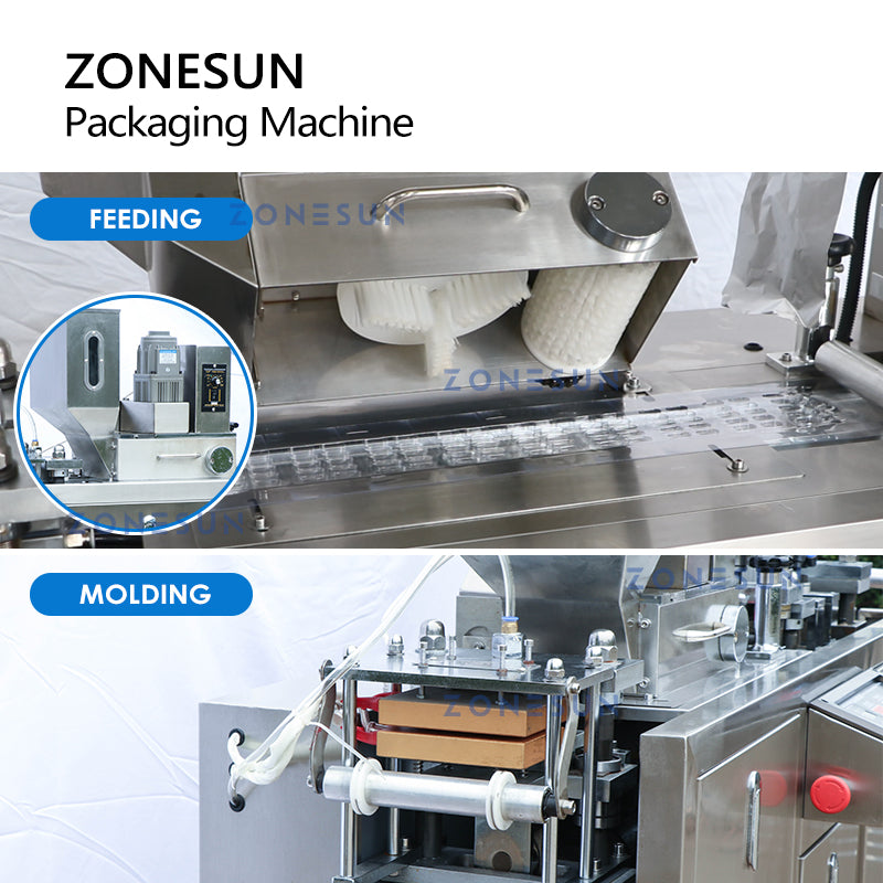 ZONESUN ZS-DPPA Líquido automático / Pasta / Máquina de sellado de blíster de llenado de material irregular