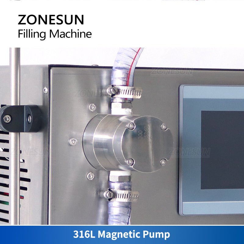 ZONESUN ZS-G25A2 High Flow Rate 2 Nozzles Magnetic Pump Corrosive Liquid Filling Machine