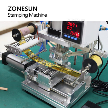 Máquina de estampado en caliente cilíndrica neumática ZONESUN