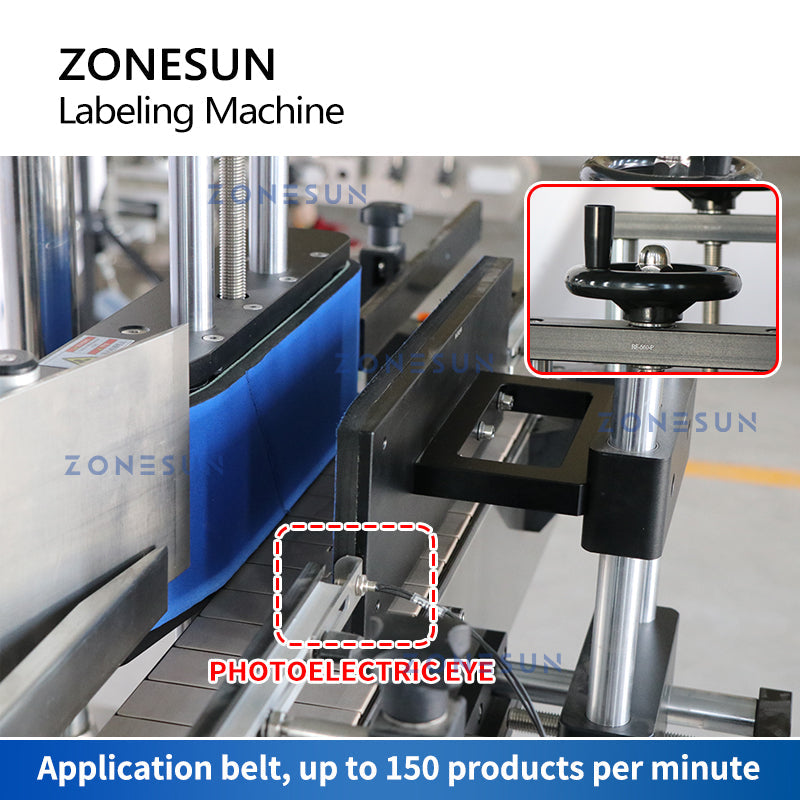 ZONESUN ZS-TB200R Automatic Wrap-around Round Bottle Labeling Machine